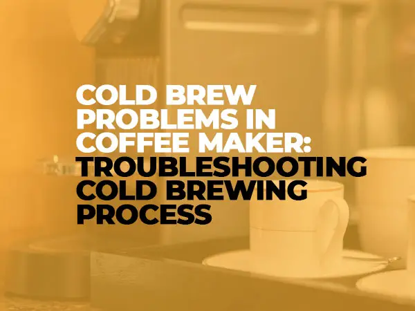 Cold Brew Problems in Coffee Maker Troubleshooting Cold Brewing Process