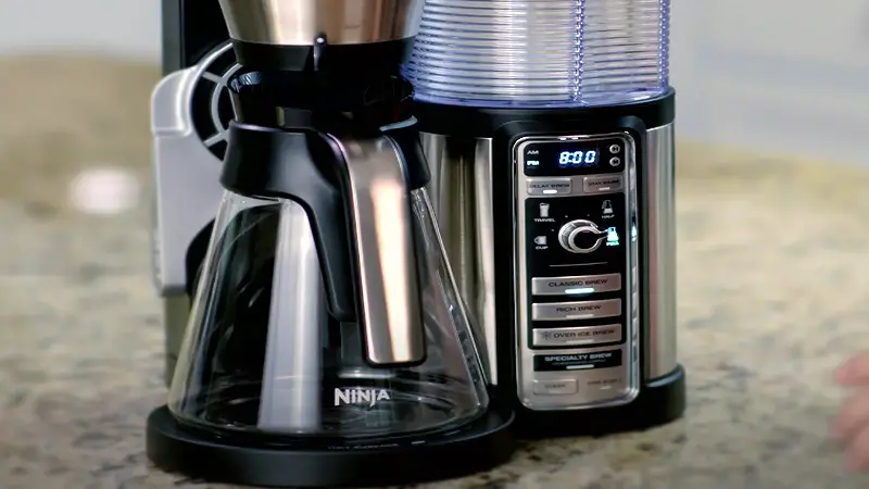 Why Ninja coffee maker display clock not working