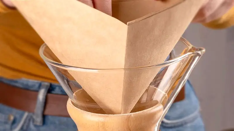 How to fold a chemex coffee filter