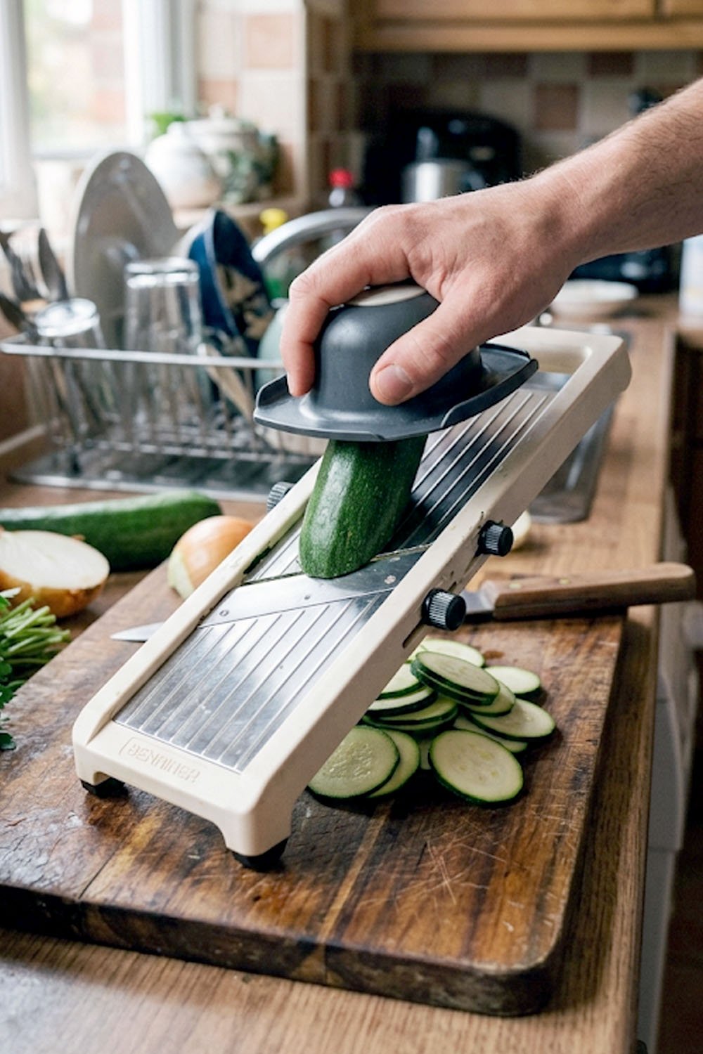 how to sharpen a mandoline slicer