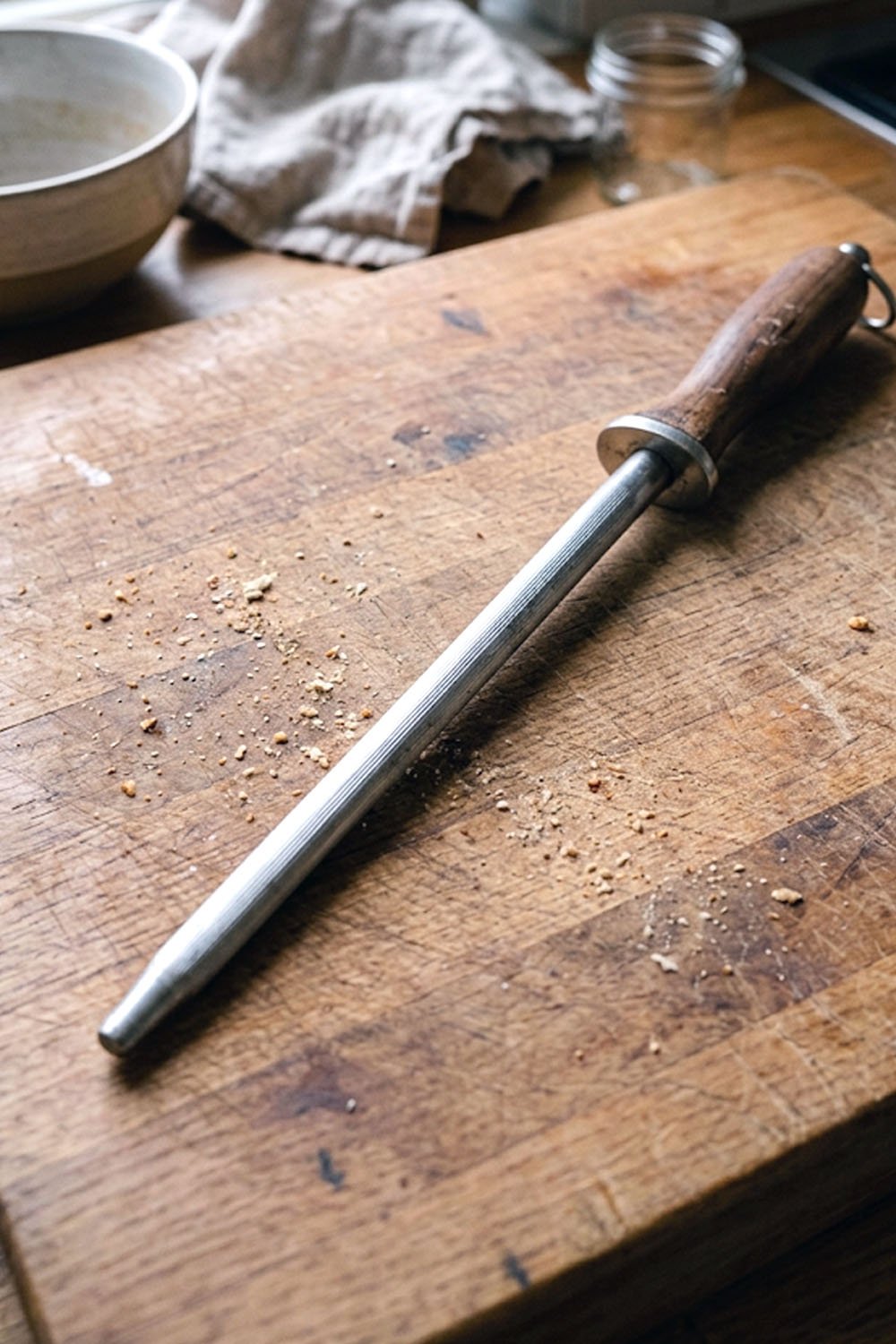how to use knife sharpener rod
