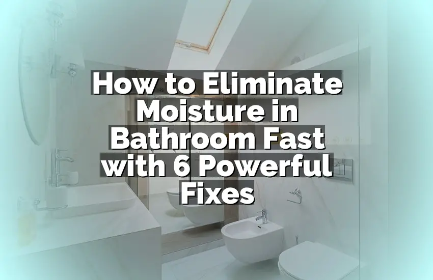 How to Eliminate Moisture in Bathroom Fast with 6 Powerful Fixes