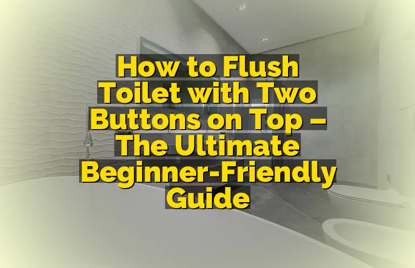 How to Flush Toilet with Two Buttons on Top – The Ultimate Beginner-Friendly Guide