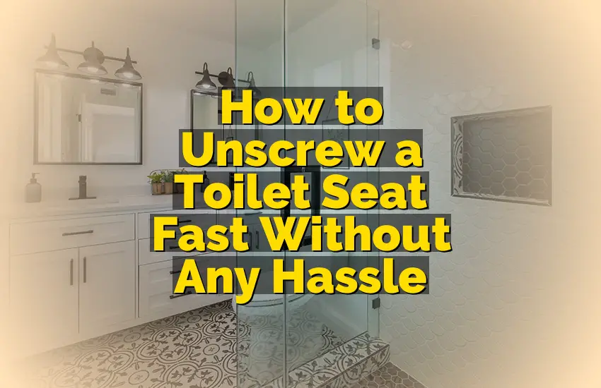 How to Unscrew a Toilet Seat Fast Without Any Hassle