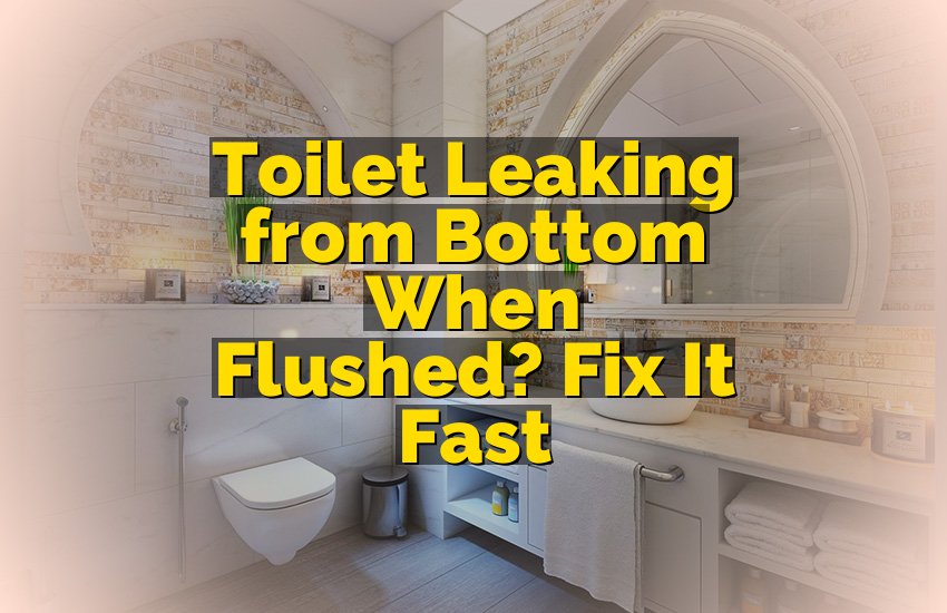 Toilet Leaking from Bottom When Flushed? Fix It Fast