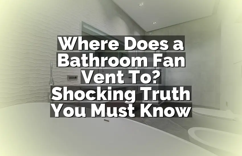 Where Does a Bathroom Fan Vent To? Shocking Truth You Must Know