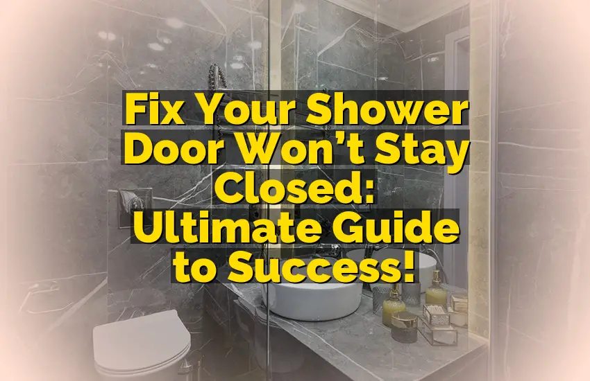 Fix Your Shower Door Won’t Stay Closed: Ultimate Guide to Success!