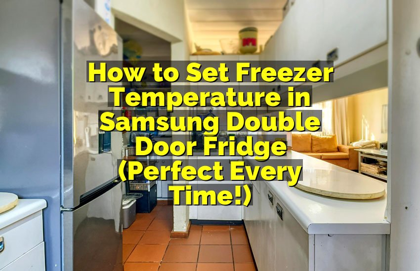 How to Set Freezer Temperature in Samsung Double Door Fridge