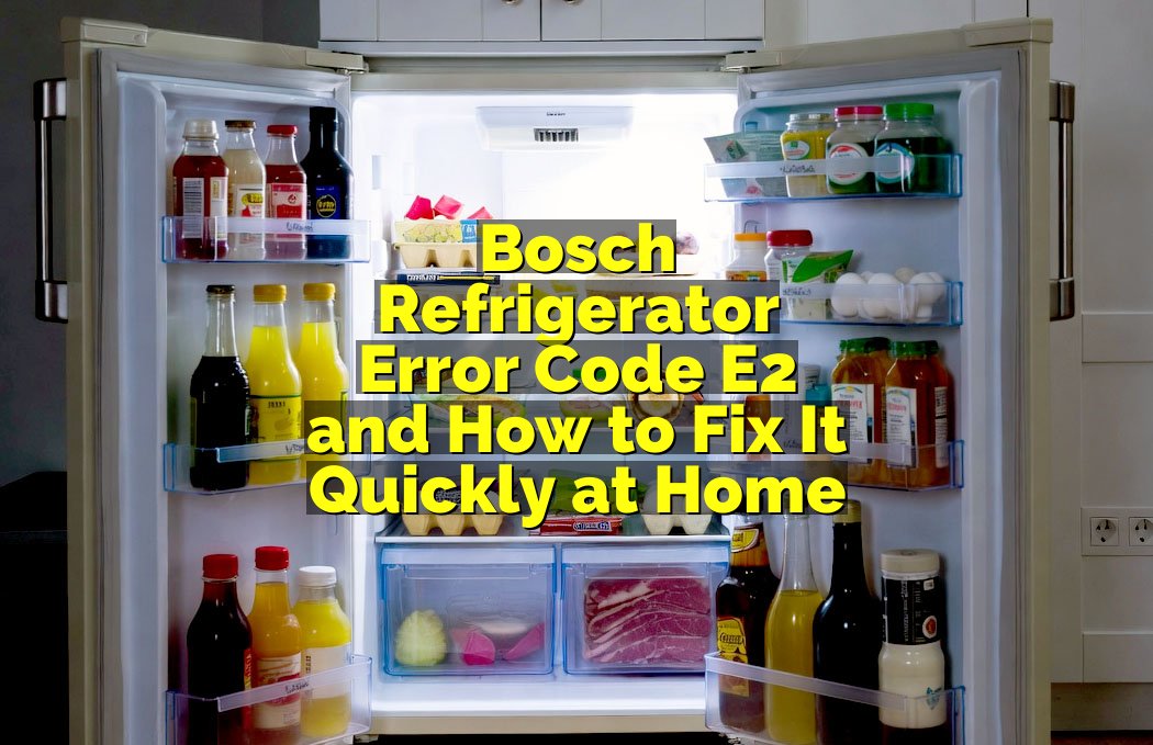 Bosch Refrigerator Error Code E2 and How to Fix It Quickly at Home