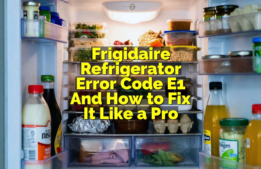 Frigidaire Refrigerator Error Code E1 And How to Fix It Like a Pro