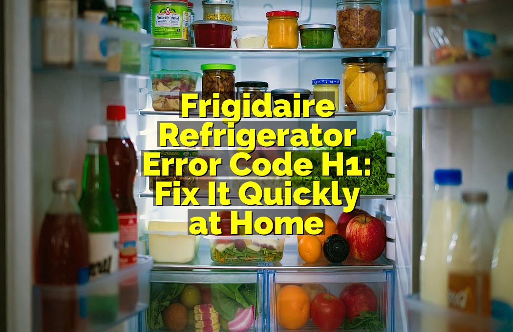 Frigidaire Refrigerator Error Code H1: Fix It Quickly at Home