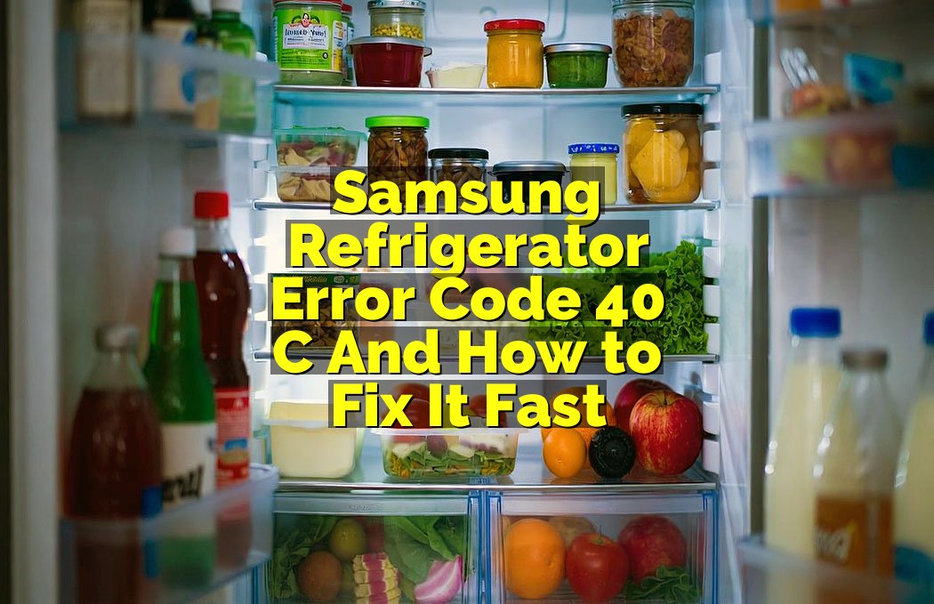 Samsung Refrigerator Error Code 40 C And How to Fix It Fast